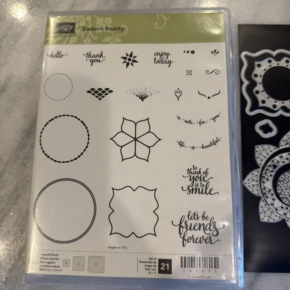 Stampin Up EASTERN BEAUTY Stamp 143675 EASTERN MEDALLIONS THINLITS DIES 143725